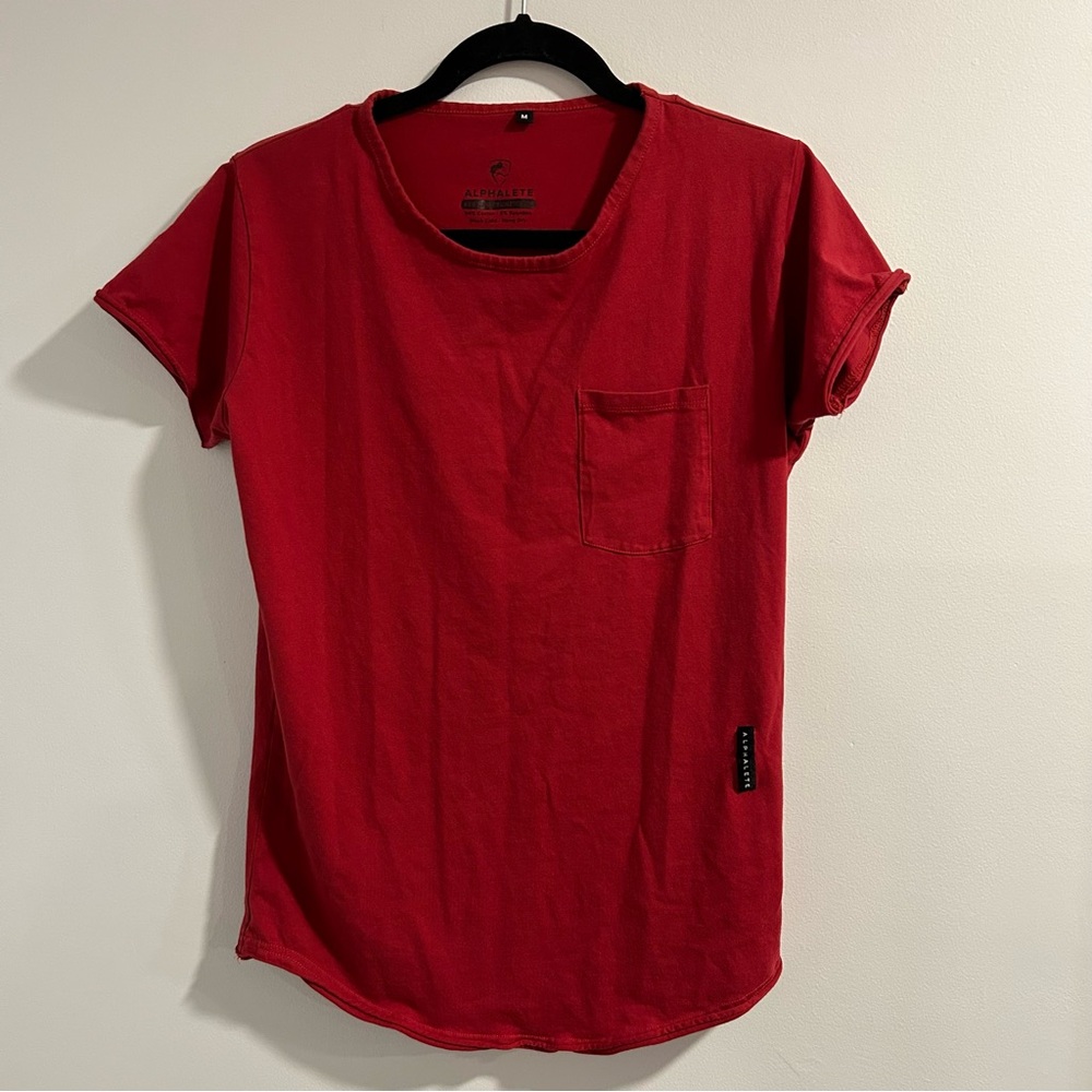 Alphalete Tee Shirt Red Size Medium